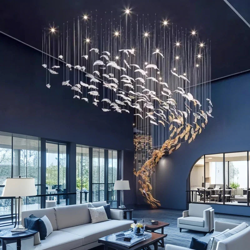 luxury Glass Hanging  Led Chandelier