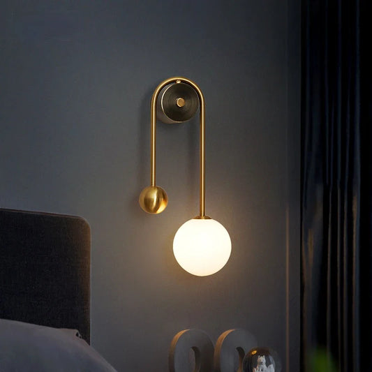 Modern Wall Lamp Glass Ball Lampshade