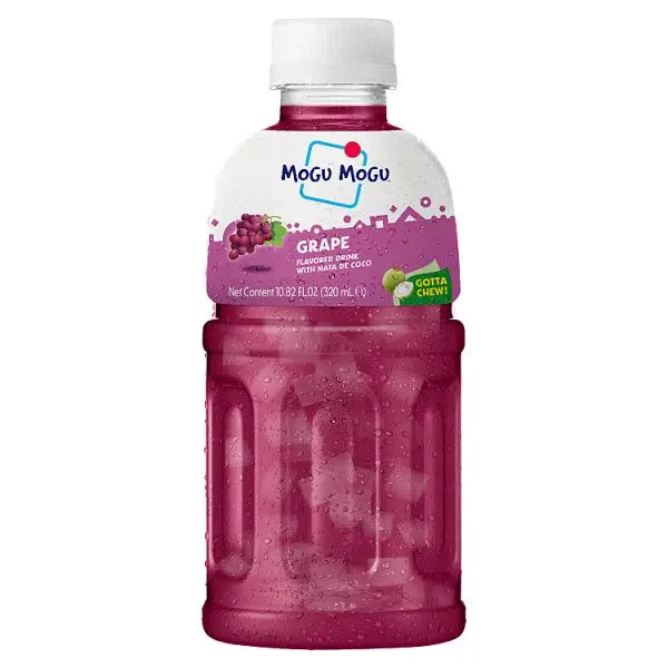 Mogu Mogu Grape Flavoured Drink with Nata de Coco 320ml - (Case of 24)