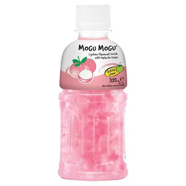 Mogu Mogu Lychee Flavored Drink with Nata de Coco 320ml (Case of 24)