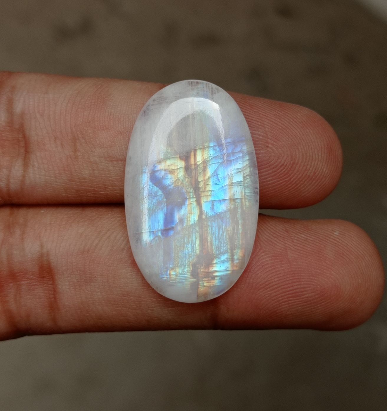23ct MoonStone for Sale - Adularia MoonStone - Rainbow Moonstone - June Birthstone -32x19mm