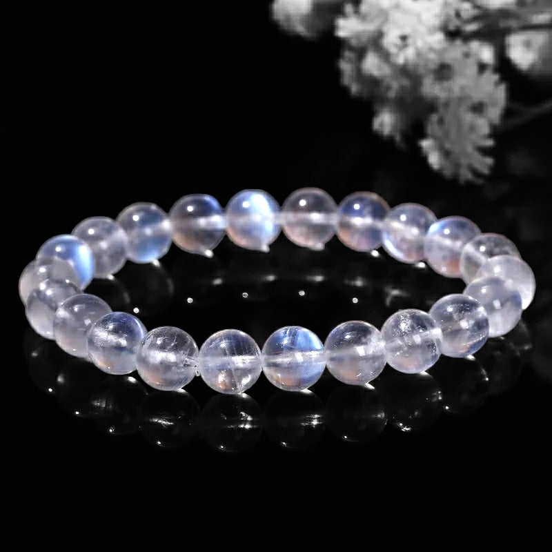 Beautiful BlueSheen MoonStone Gemstone Strech Bracelet