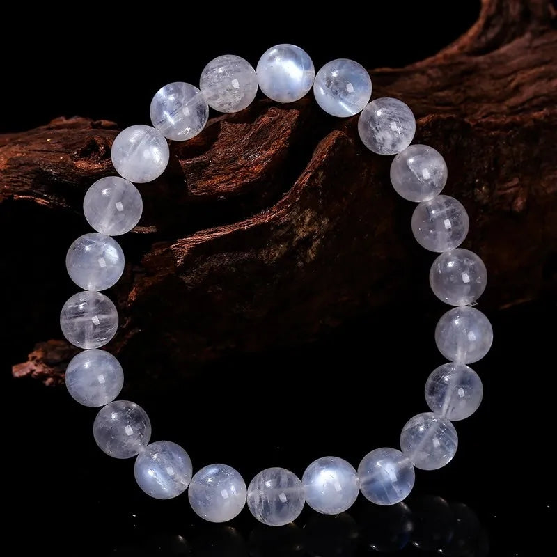 Beautiful BlueSheen MoonStone Gemstone Strech Bracelet