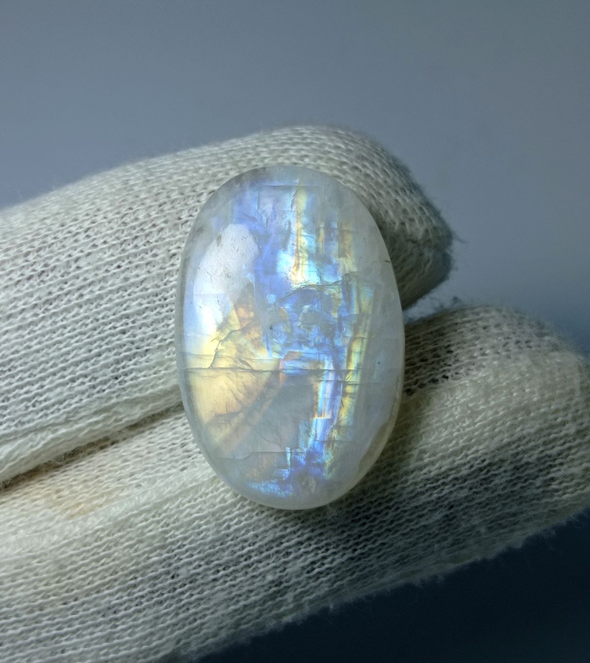 27.1ct Moonstone for Sale - Adularia Moonstone - Rainbow Moonstone - June Birthstone - 28x18x6mm