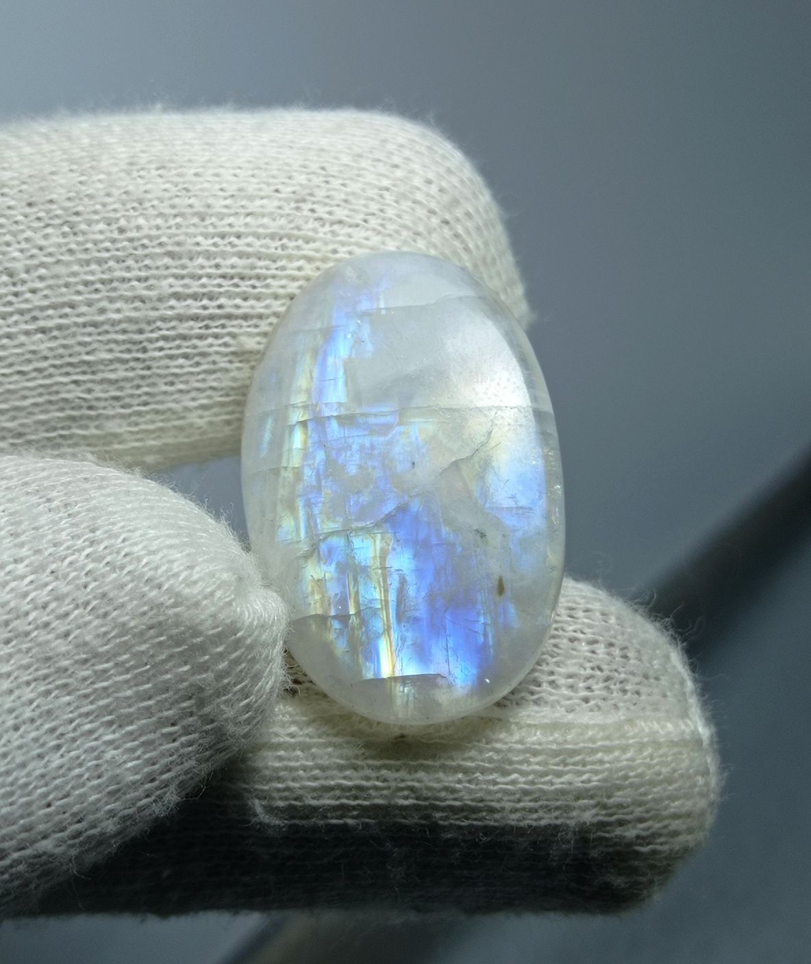 27.1ct Moonstone for Sale - Adularia Moonstone - Rainbow Moonstone - June Birthstone - 28x18x6mm