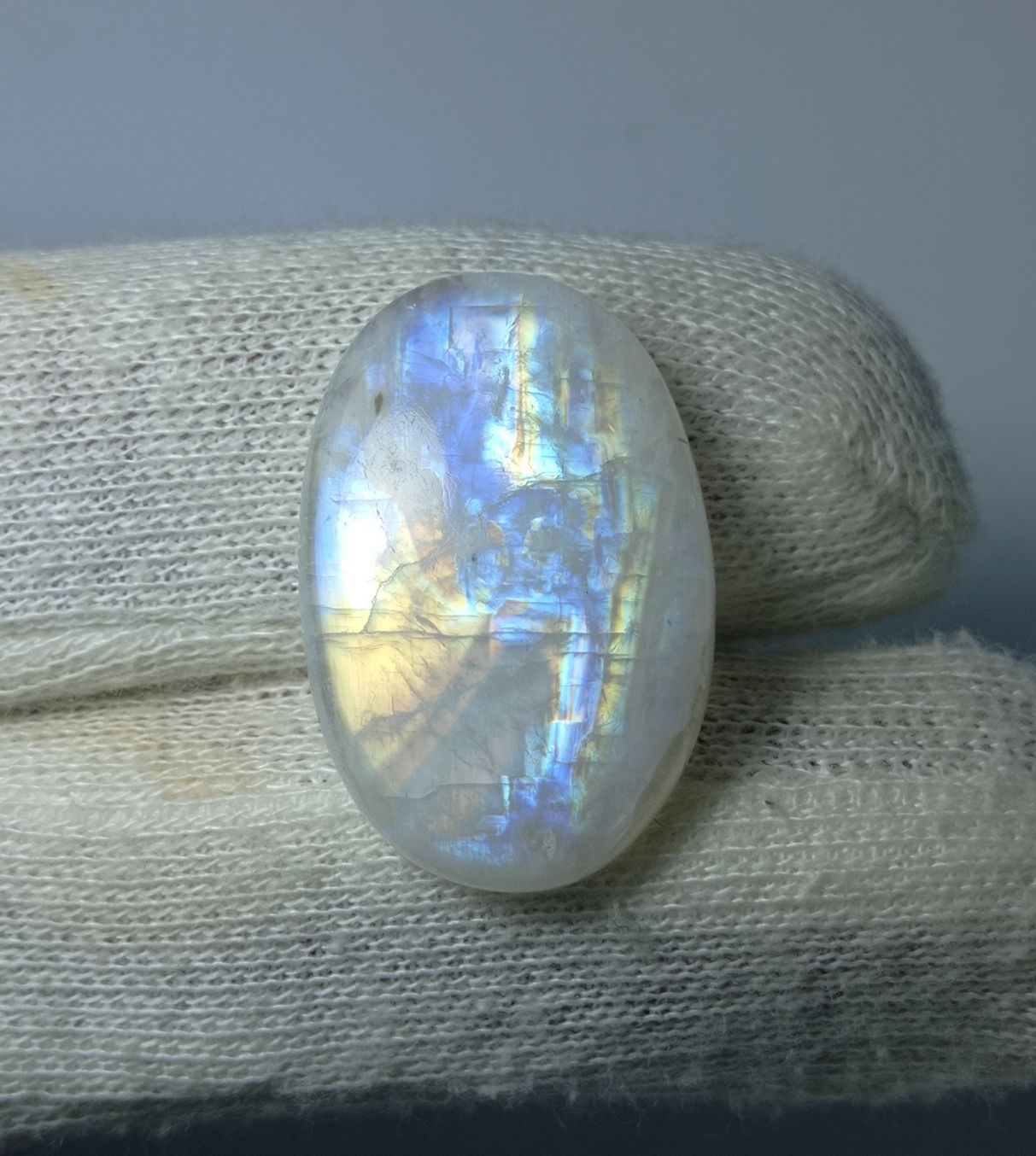 27.1ct Moonstone for Sale - Adularia Moonstone - Rainbow Moonstone - June Birthstone - 28x18x6mm