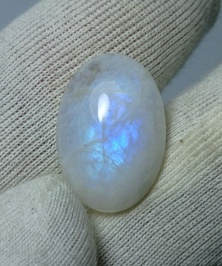 7.7ct MoonStone for Sale - Adularia MoonStone - Rainbow Moonstone - June Birthstone -18x12x4mm