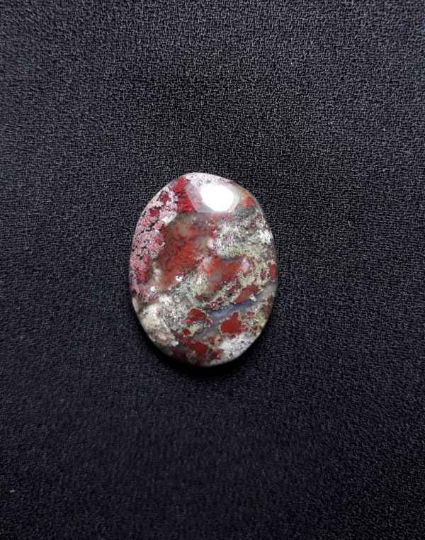 18.6ct Moss Agate - Red Moss Agate - 22.2x17.2x6.2mm