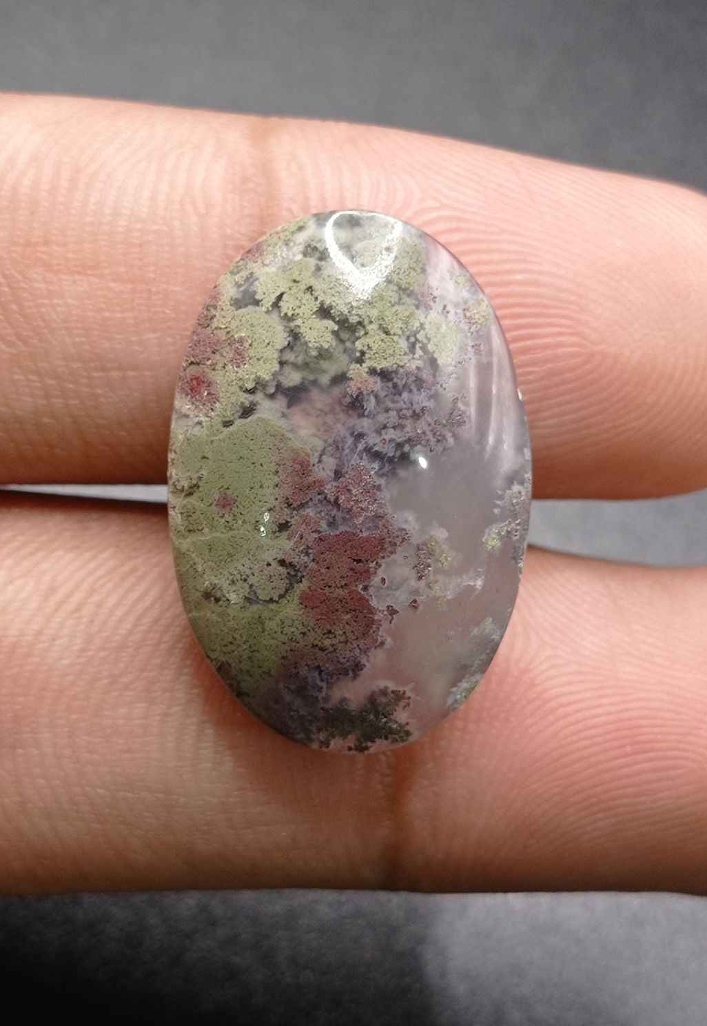 23.6ct  Moss Agate - Green Moss Agate - 25.5x17x5.5mm