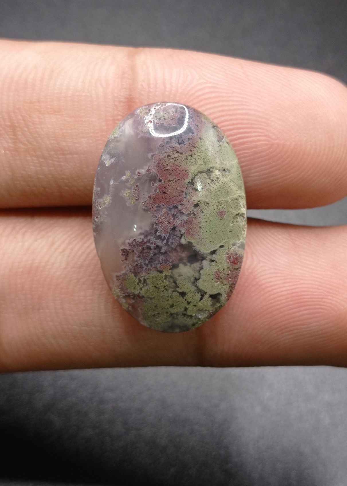 23.6ct  Moss Agate - Green Moss Agate - 25.5x17x5.5mm