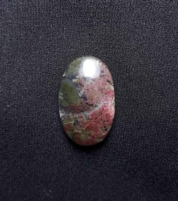 18ct Moss Agate - Red Moss Agate - 25x15.3x6.2mm