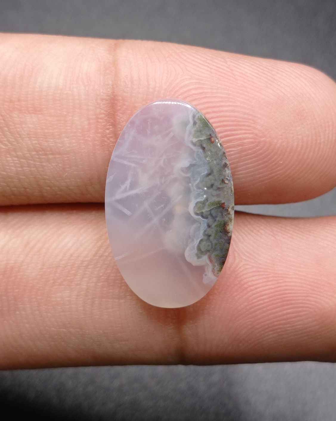 13.5ct-Moss Agate - White Moss Agate - 22.5x14x5mm