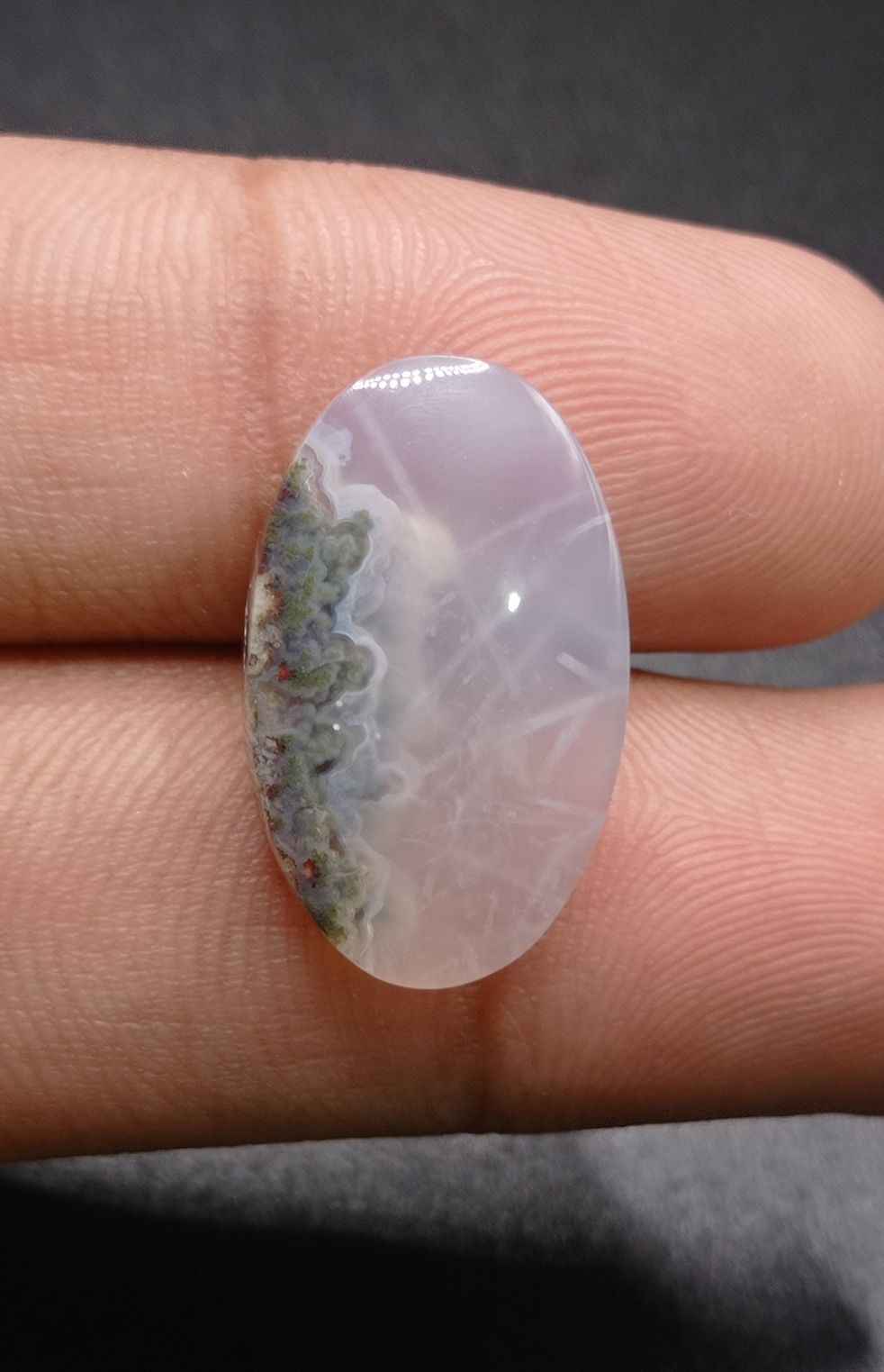 13.5ct-Moss Agate - White Moss Agate - 22.5x14x5mm