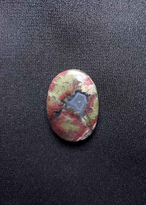 25.5ct Moss Agate - Red Moss Agate - 27x19x6.5mm