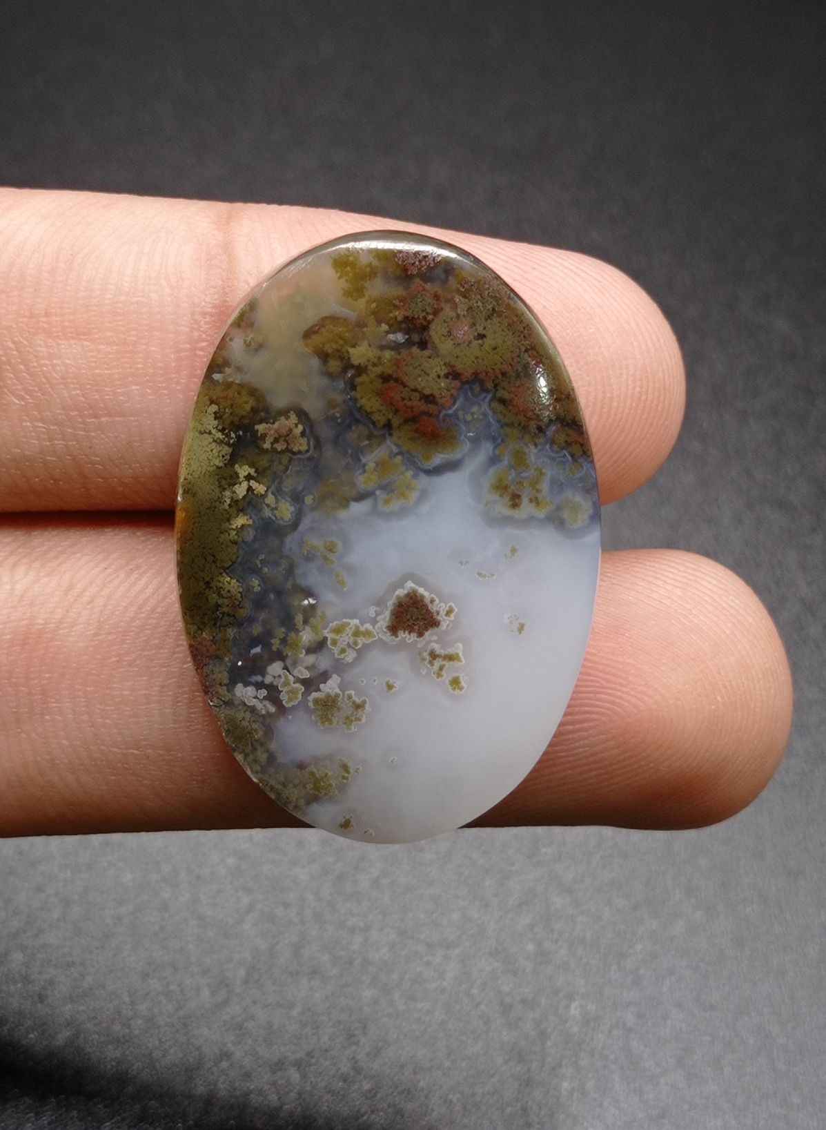 33ct Moss Agate - Green Moss Agate - 35x25x7.2mm