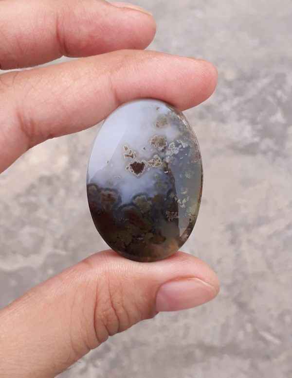 33ct Moss Agate - Green Moss Agate - 35x25x7.2mm