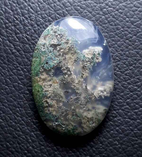 24.5ct Moss Agate - Green Moss Agate - 27x18x6.8mm