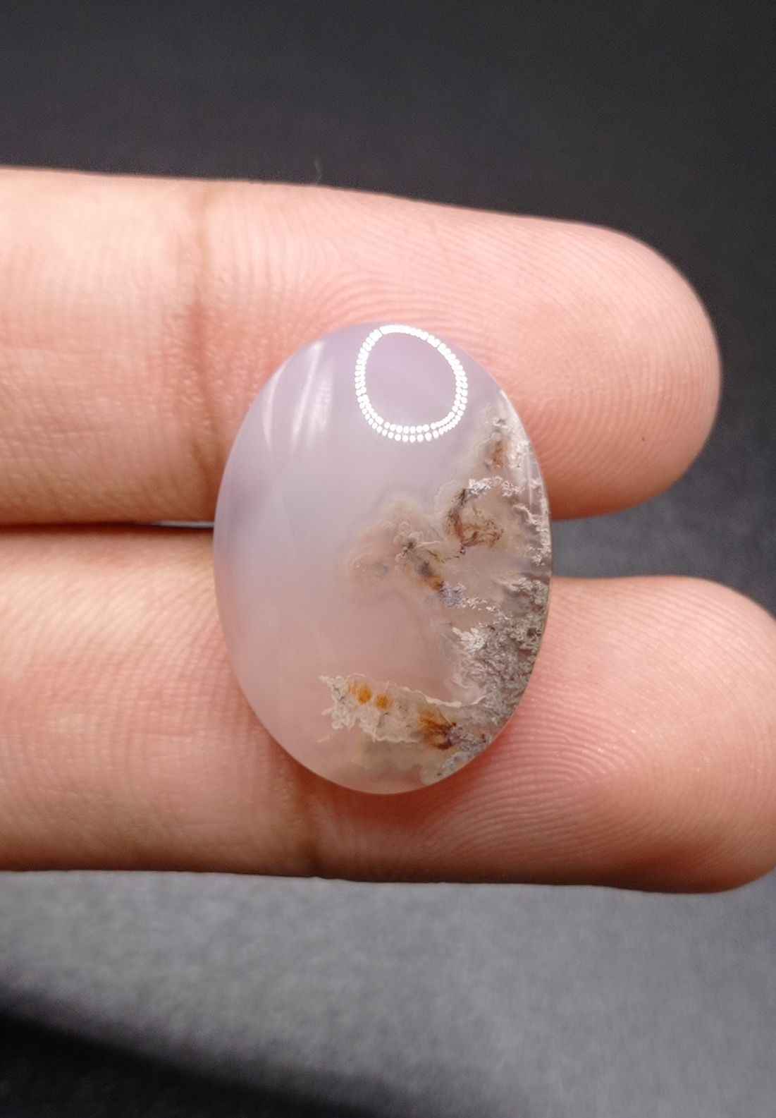 21.5ct Moss Agate - White Moss Agate - 24x18x7mm