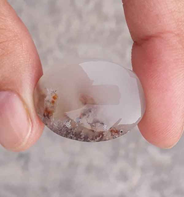 21.5ct Moss Agate - White Moss Agate - 24x18x7mm