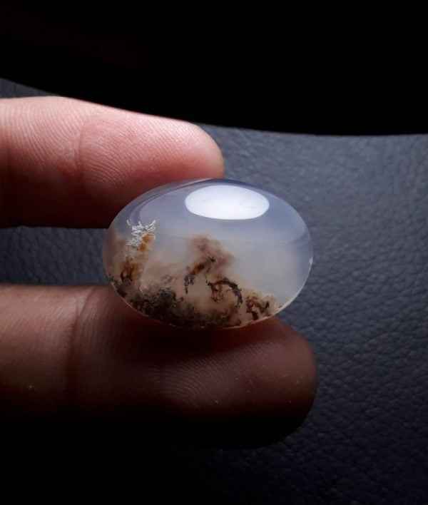 21.5ct Moss Agate - White Moss Agate - 24x18x7mm