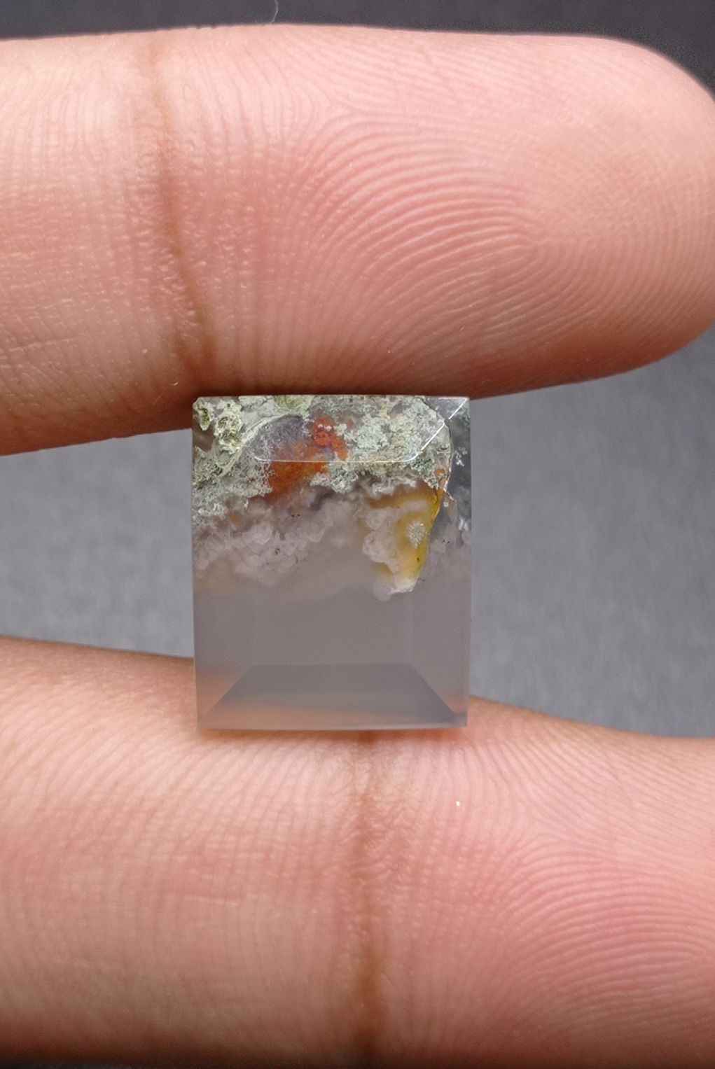 10ct Moss Agate - White Moss Agate - 15.5x13x5mm