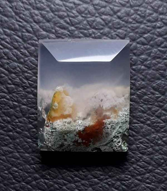 10ct Moss Agate - White Moss Agate - 15.5x13x5mm