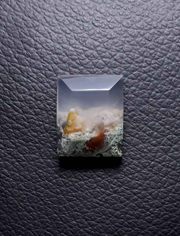 10ct Moss Agate - White Moss Agate - 15.5x13x5mm