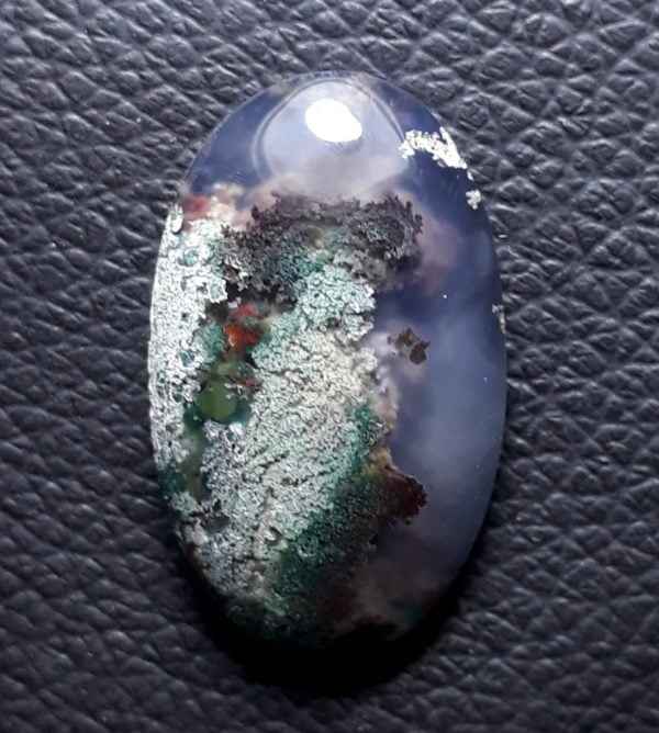 13.4ct Moss Agate - White Moss Agate- 23x14x6mm