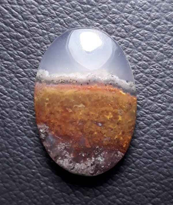 19ct  Moss Agate - Brown Moss Agate - 24x17x6mm