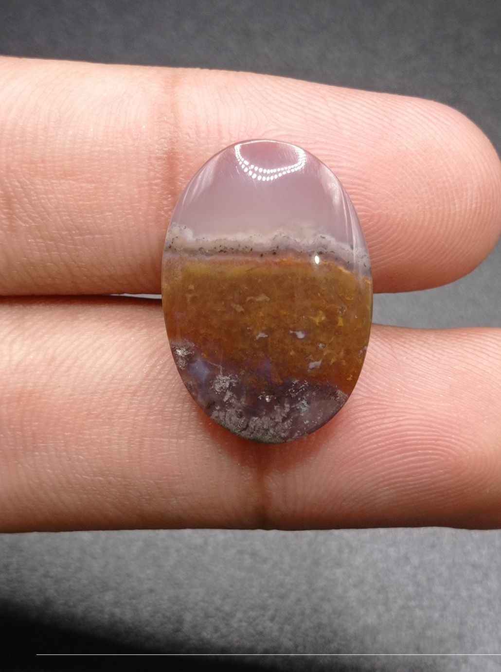 19ct  Moss Agate - Brown Moss Agate - 24x17x6mm