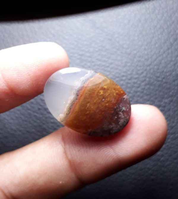 19ct  Moss Agate - Brown Moss Agate - 24x17x6mm