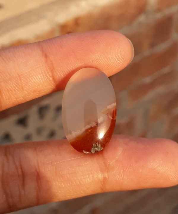 14.6ct Moss Agate - Brown Moss Agate - 22.7x12.7x5.5mm