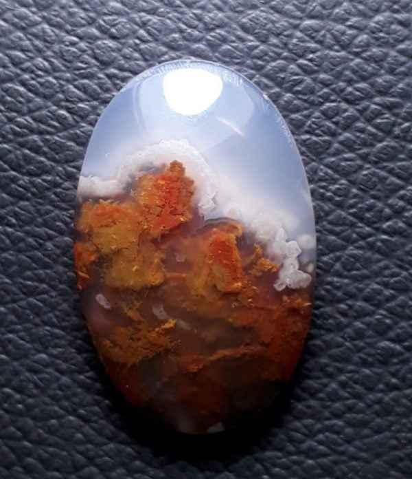17.5ct Moss Agate - Red Moss Agate - 24.5x16x6mm