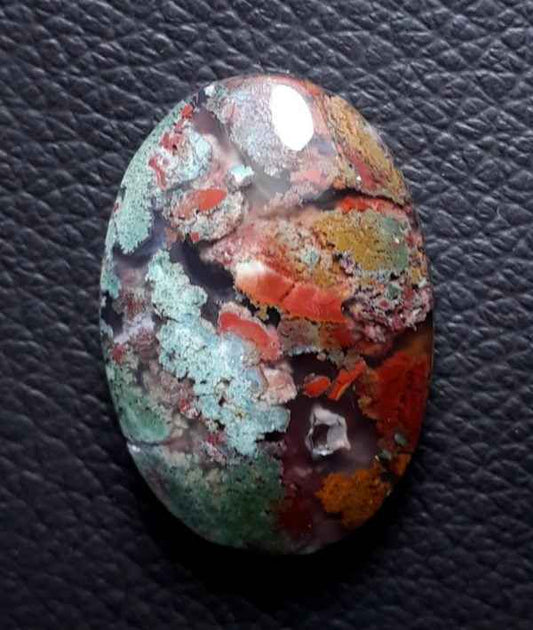 20.7ct Moss Agate - Green Moss Agate - 24.1x16.8x7mm