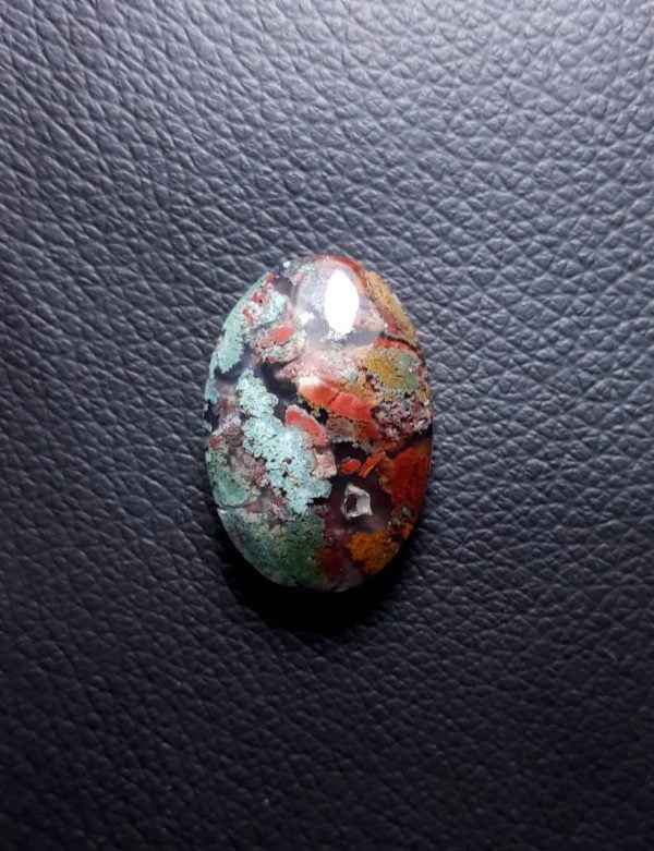 20.7ct Moss Agate - Green Moss Agate - 24.1x16.8x7mm