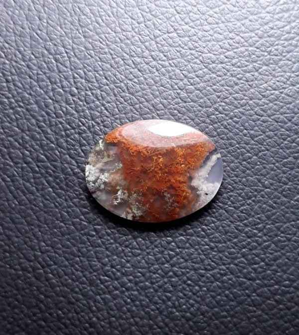 9.2ct Moss Agate - Red Moss Agate - 21x16x4mm