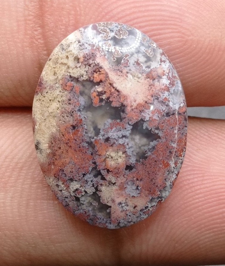 14.4ct Moss Agate - Red Moss Agate - 22.5x17x6mm