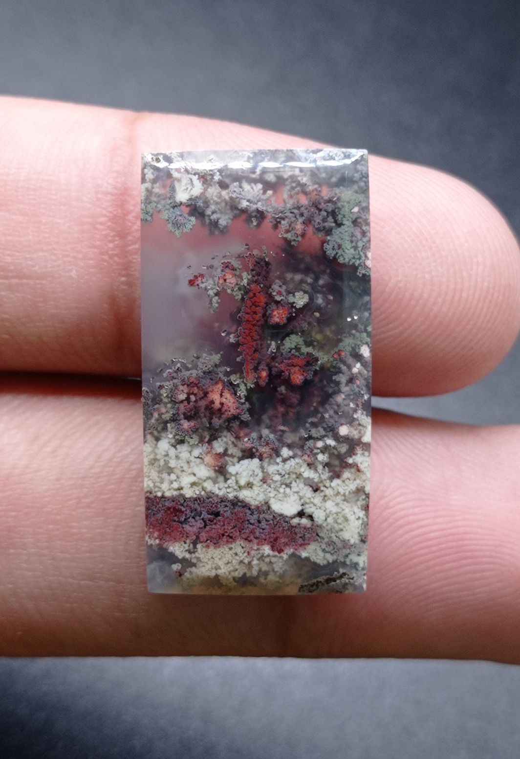 29.9ct Moss Agate - White Moss Agate - 28.7x15x6.5mm