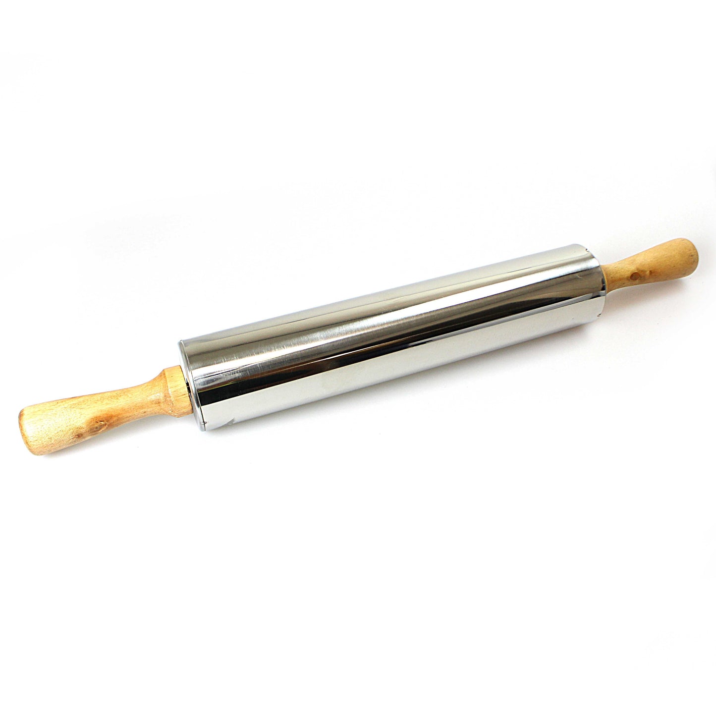 Premium Stainless Steel Chapatti Roller with Wooden Handle