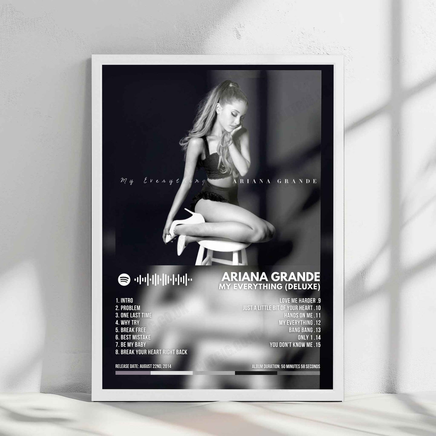 Ariana Grande "My Everything (Deluxe)" Album Cover Poster - with Complete Tracklist