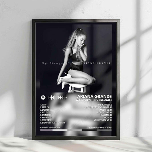 Ariana Grande "My Everything (Deluxe)" Album Cover Poster - with Complete Tracklist