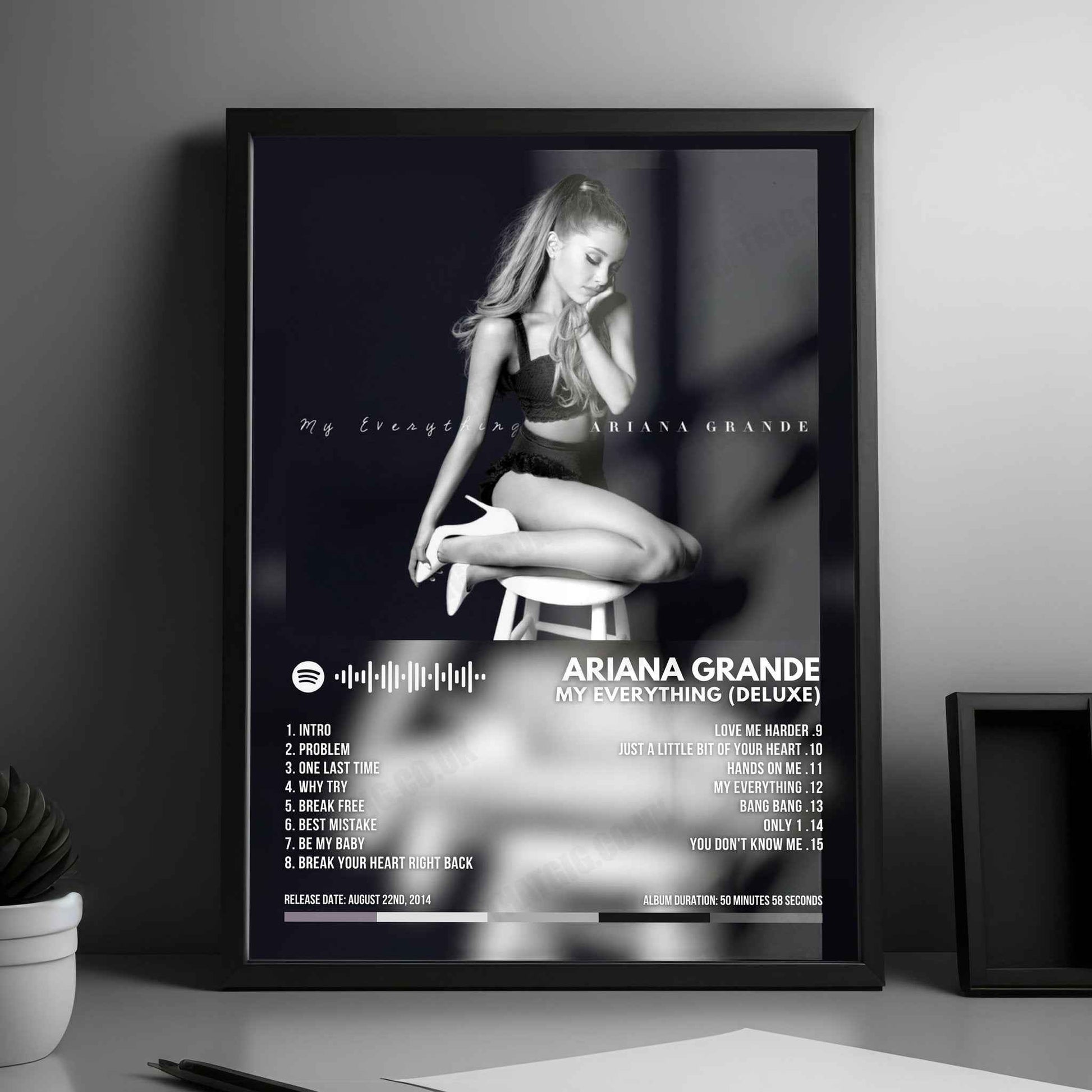 Ariana Grande "My Everything (Deluxe)" Album Cover Poster - with Complete Tracklist