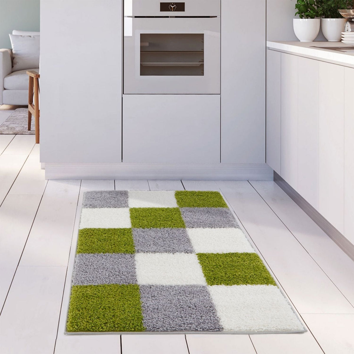 Myshaggy Geometric Green Rug