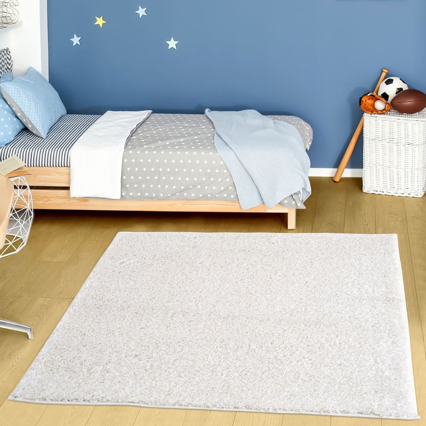 Myshaggy Solid White Rug