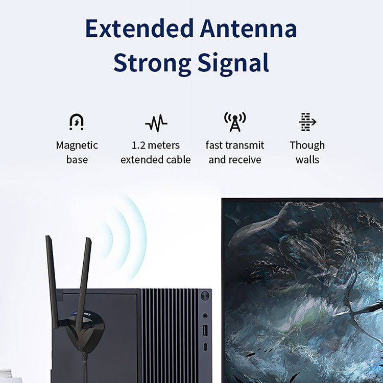 COMFAST CF-AX210 PLUS 5374Mbps Tri-band + Bluetooth 5.2 Wireless WiFi6E PCI-E Network Card, CF-AX210 PLUS