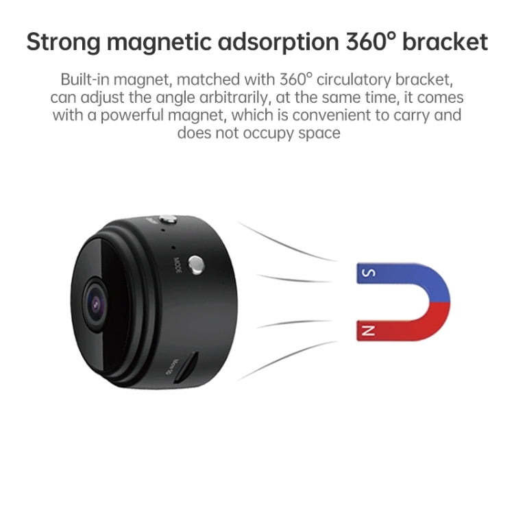 A9 720P Wifi Wireless Network Camera Wide-angle Recorder(Black)