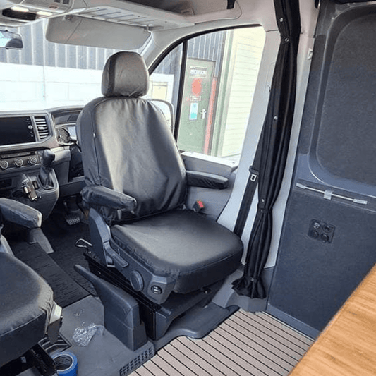 For MAN TGE / New Crafter Cab Divider Curtain Kit with Rail Premium Quality - Van-X
