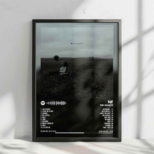NF "The Search" Album Cover Poster - with Complete Tracklist