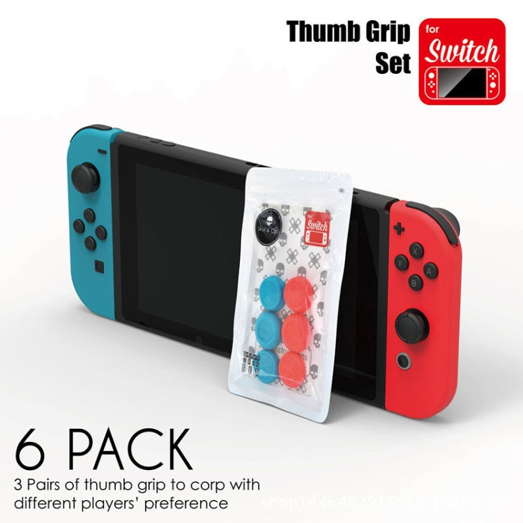 Left + Right Gamepad Rocker Cap Button Cover for Switch, For Switch(Black), For Switch(Blue + Magenta), For Switch(Green+Red), For Switch(Red)