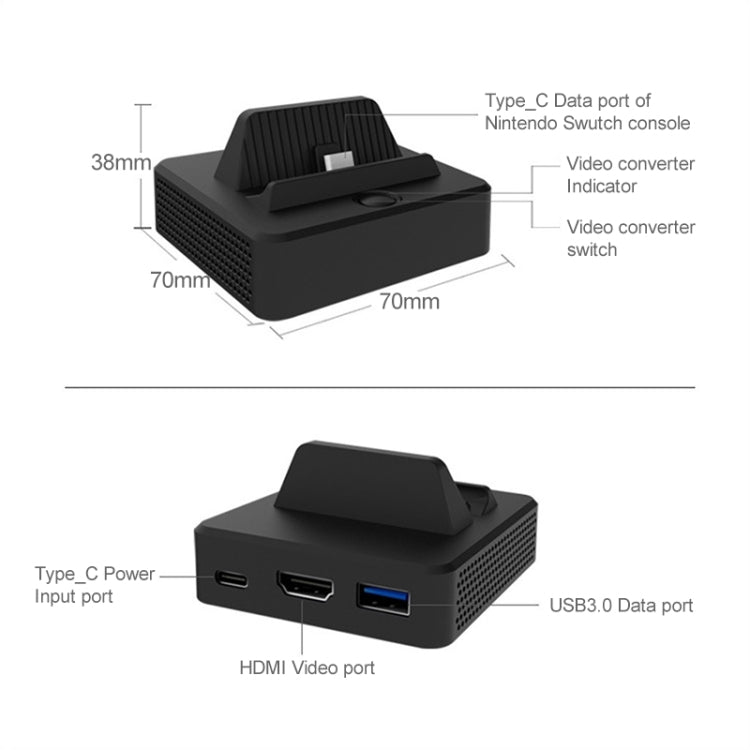 Multi-function Video Base Converter Station with Holder for Switch, Converter Station